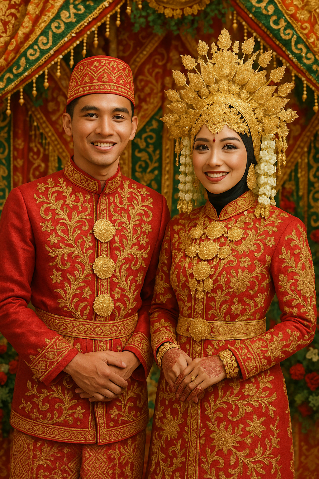 Berikut adalah foto pengantin adat aceh